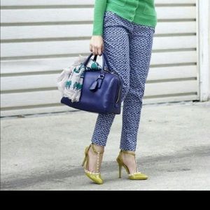 H&M Blue Geometric Print Pants size 2